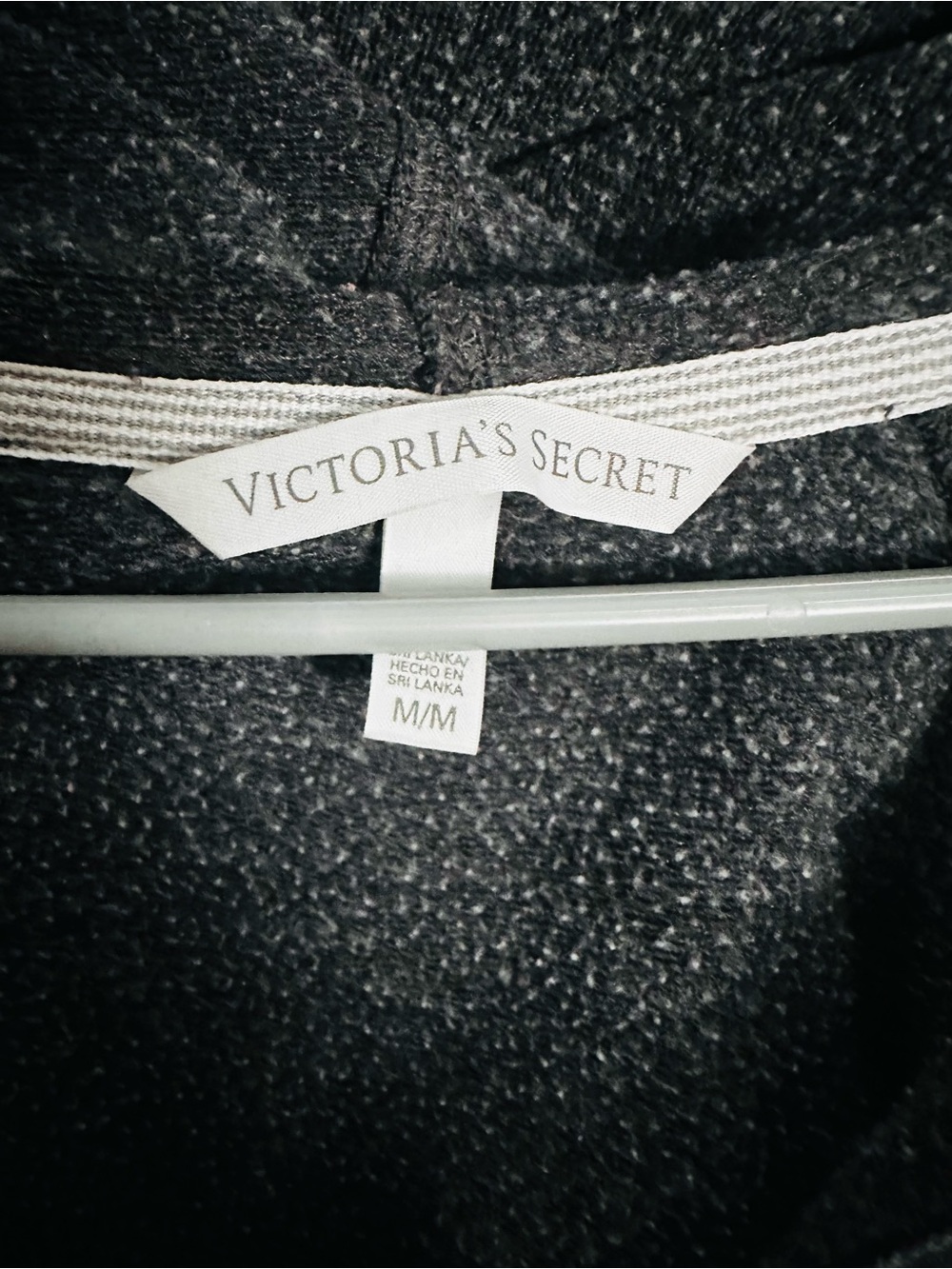 Victoria's Secret Black Pullover Hoodie with White Label MEDIUM - Picture 2 of 8